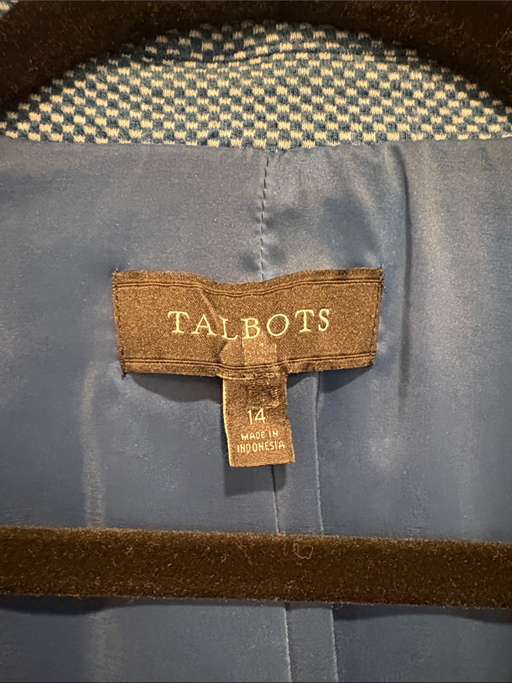 Talbots Blue Tweed Textured Two-Button Blazer - Picture 2 of 5